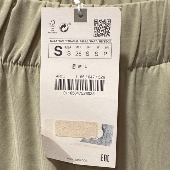BNWT Zara Green Soft Pants - Picture 2 of 8